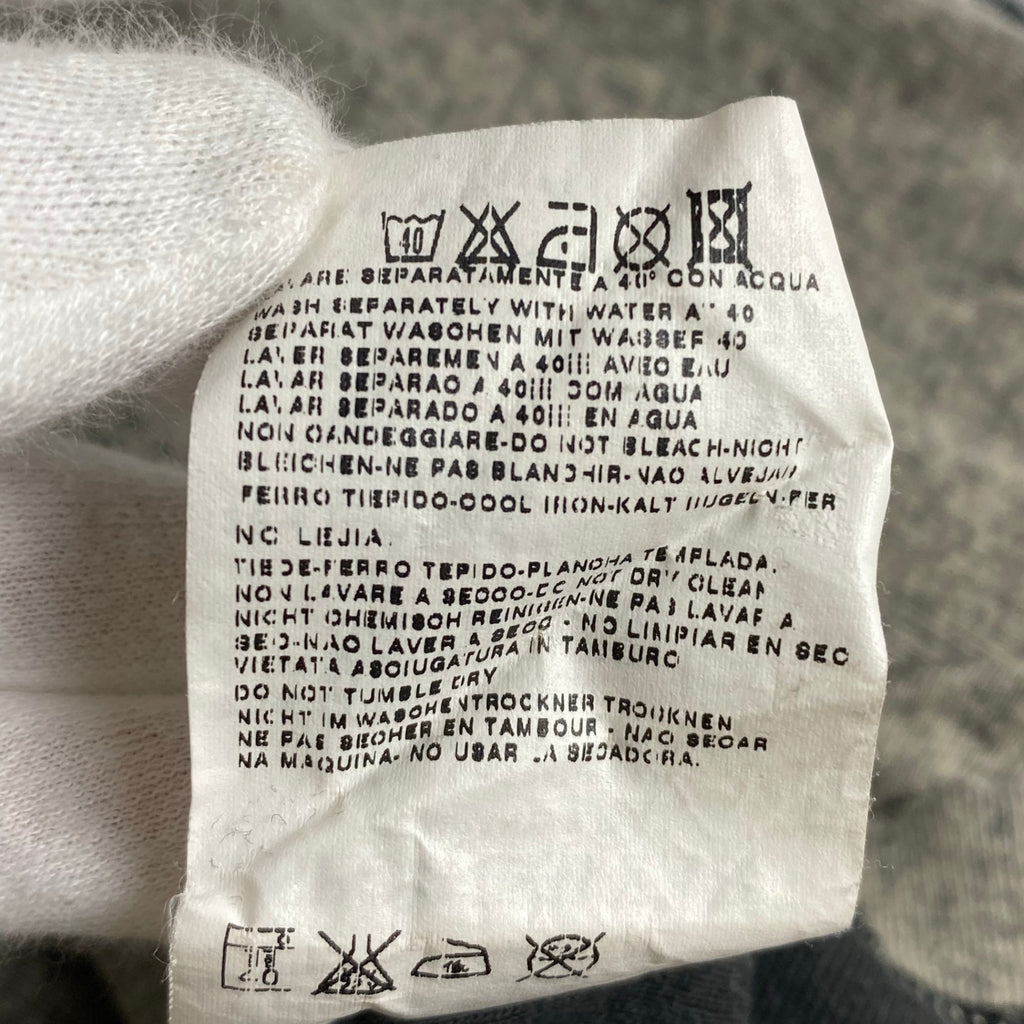 STONE ISLAND denims ストーンアイランド デニム / コットンリネンシームデザインTEE ロゴ グレー×ブラック SIZE:XL