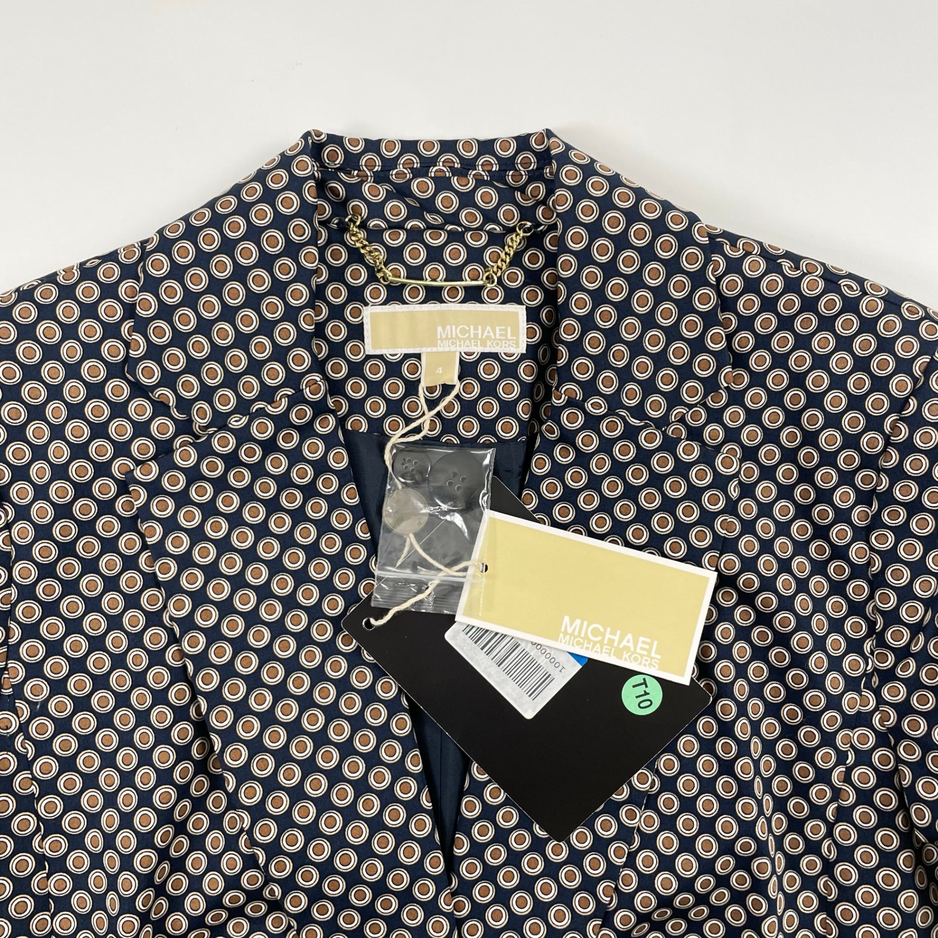 MICHAEL MICHAEL KORS / 総柄テーラードジャケット 未使用品 SIZE:4