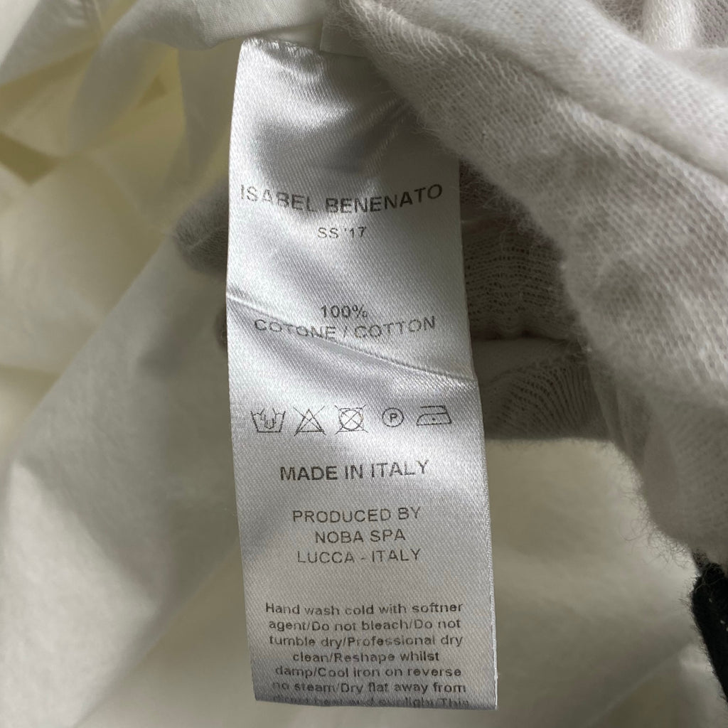 ISABEL BENENATO イザベル ベネナート / カラーレス ショートスリーブシャツ ホワイト SIZE:46