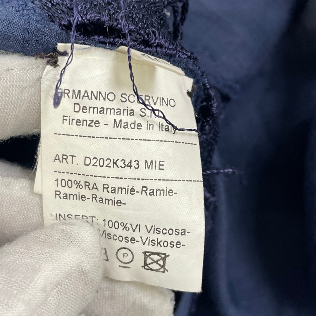 ERMANNO SCERVINO / ピュアリネン 刺繍レースMIXプルオーバーロングシャツ 参考定価：200,000程度 SIZE:40