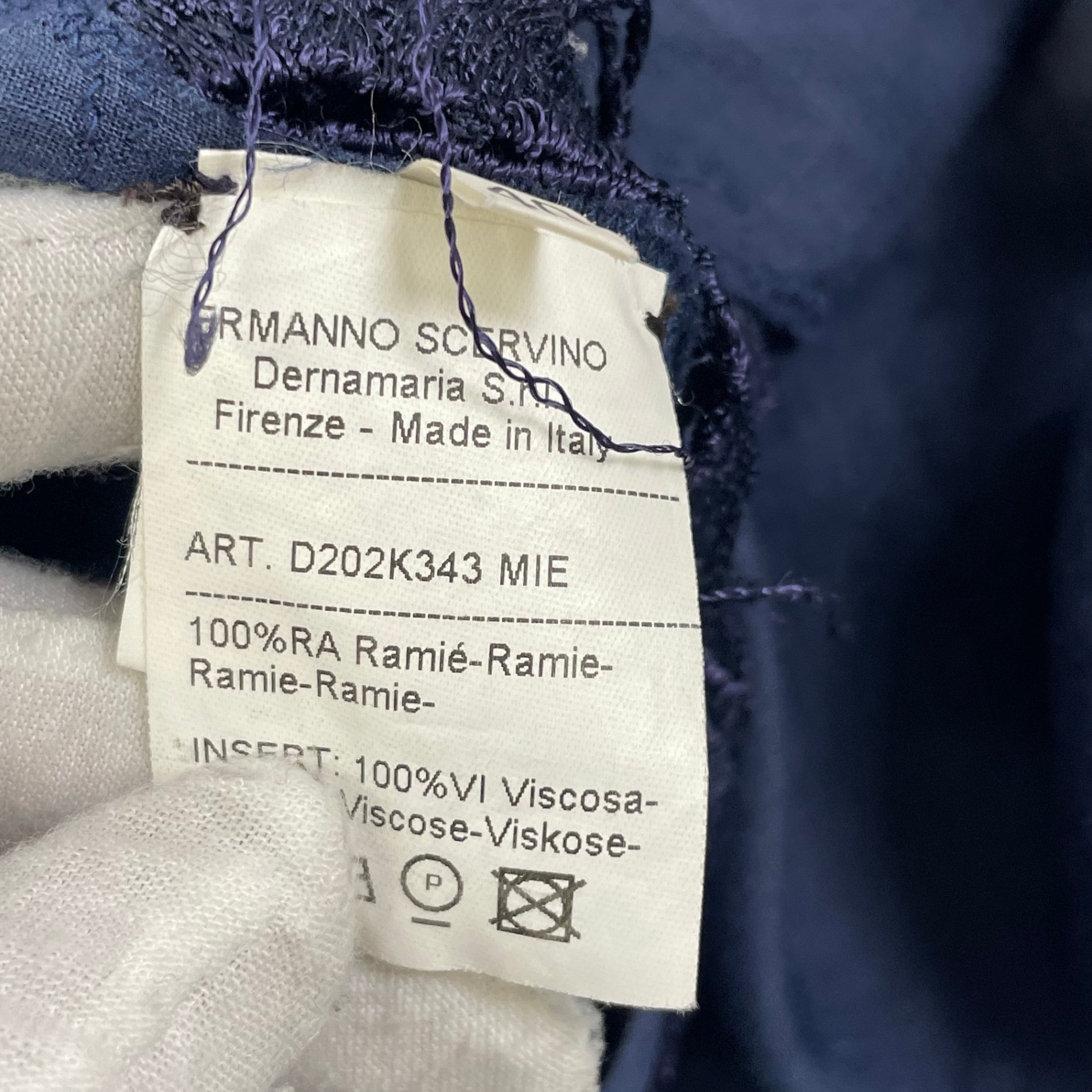 ERMANNO SCERVINO / ピュアリネン 刺繍レースMIXプルオーバーロングシャツ 参考定価：200,000程度 SIZE:40