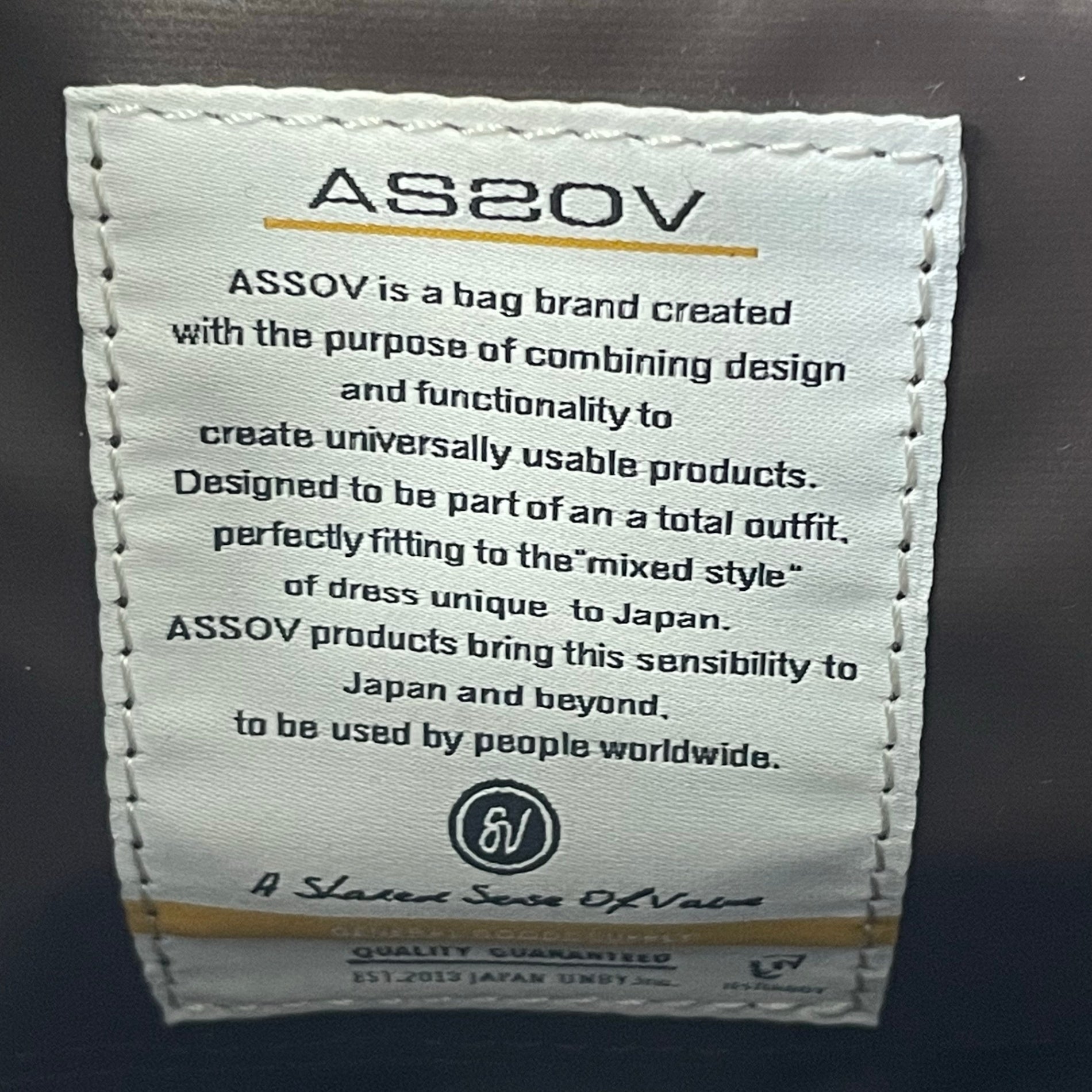 AS2OV / ウォータープルーフ スウェード巾着バッグ 参考定価：13,000+tax
