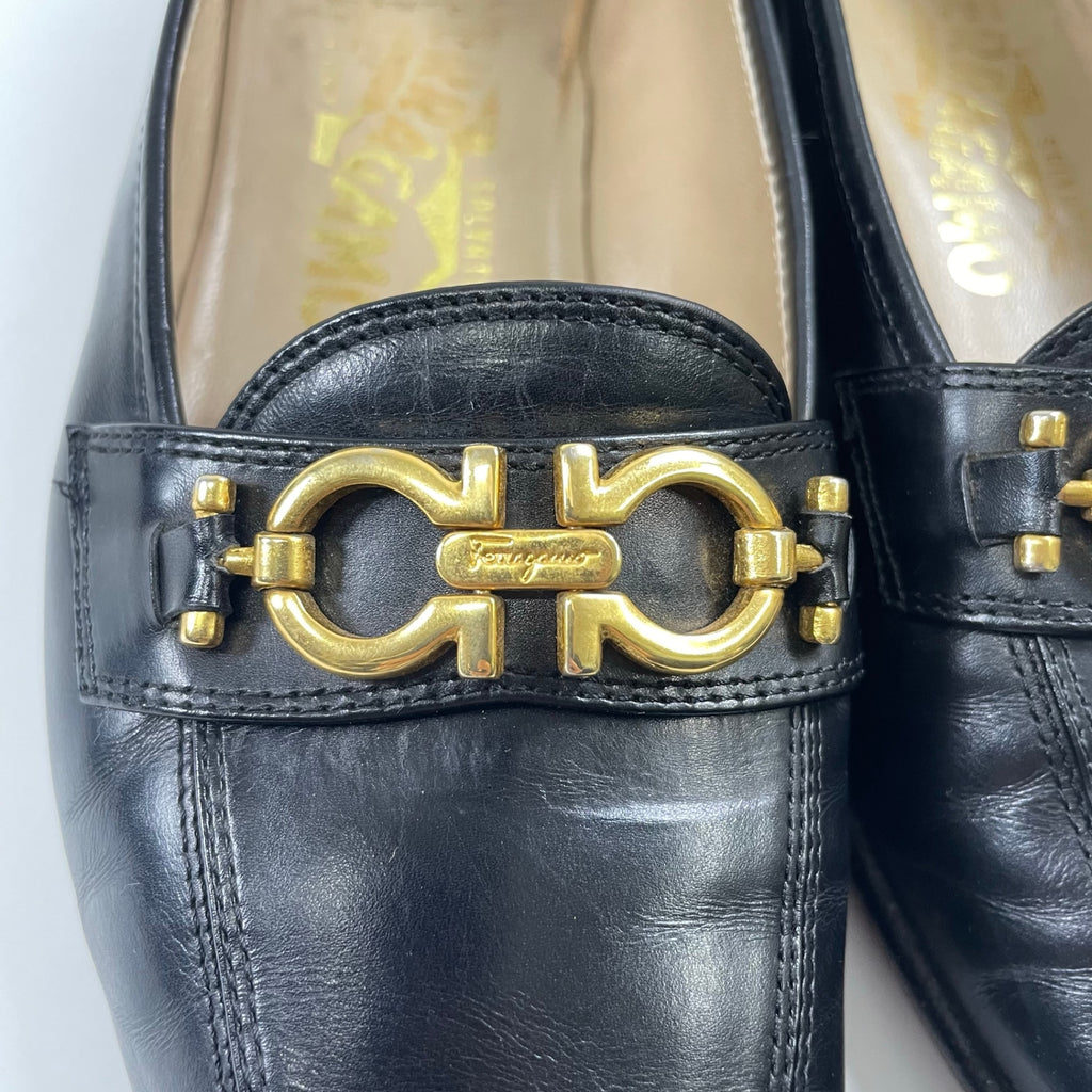 Salvatore Ferragamo / ガンチーニレザーローファー SIZE:6 1/2