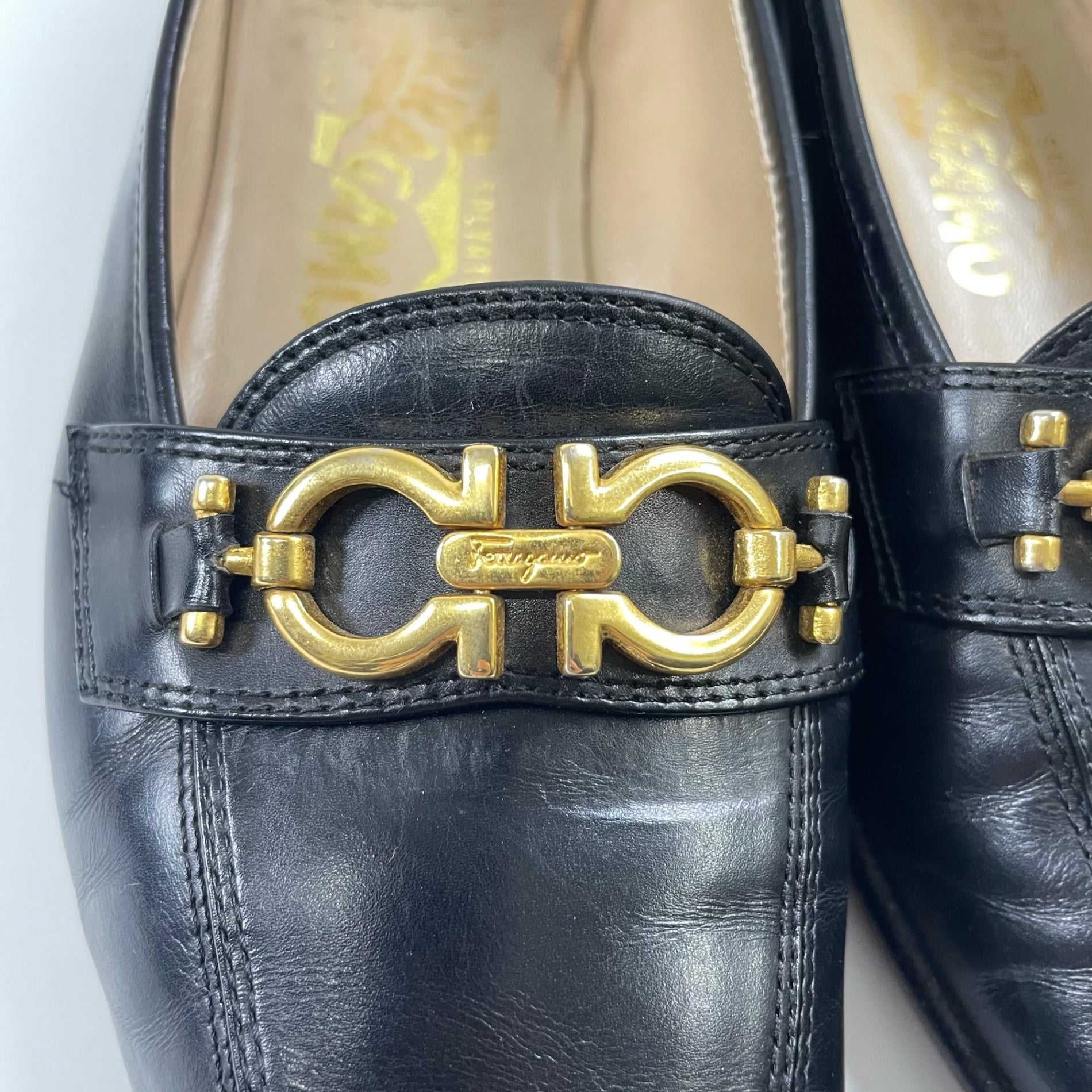Salvatore Ferragamo / ガンチーニレザーローファー SIZE:6 1/2