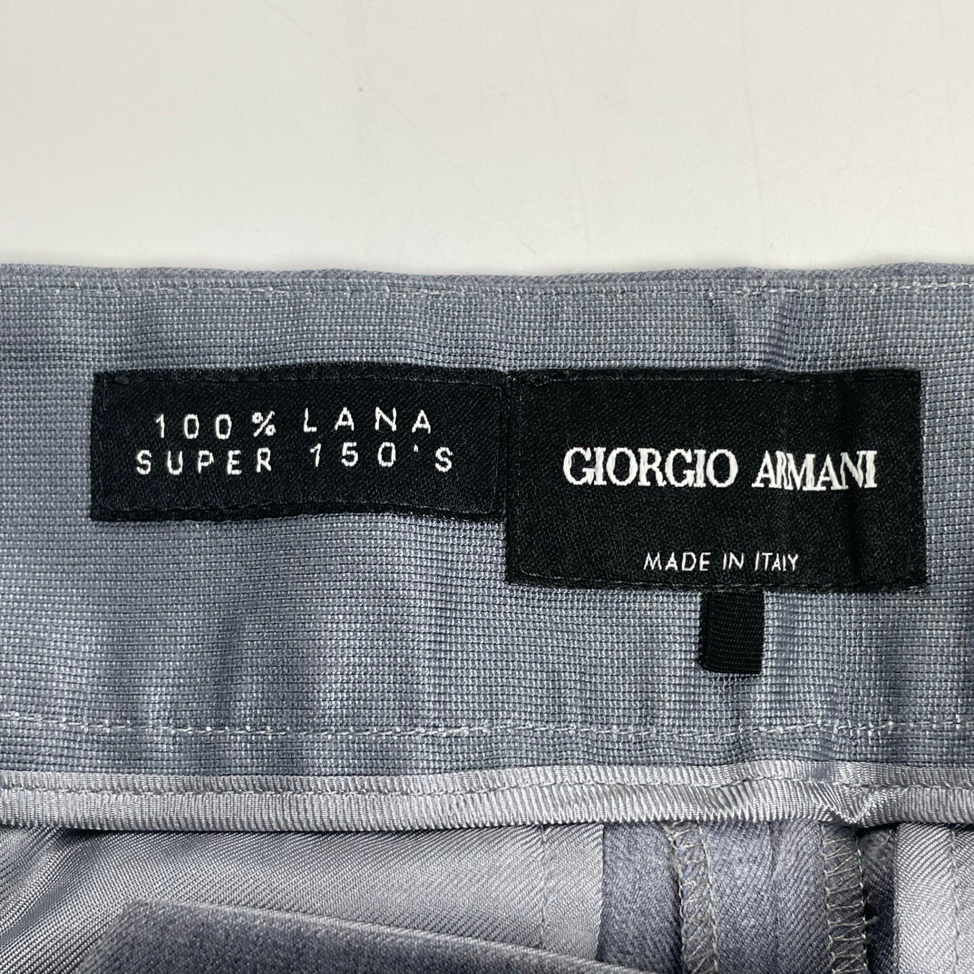 GIORGIO ARMANI ジョルジオ アルマーニ / Super150's スラックス ブルーグレー イタリア製 参考定価：150,000程度 SIZE：38(M程度)