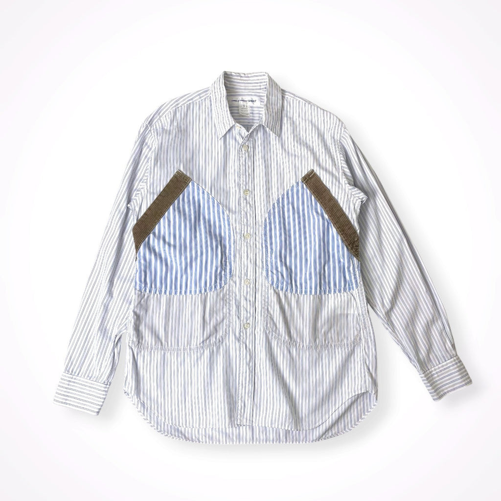 COMME des GARCONS SHIRT / 丸ポケストライプシャツ 参考定価：65,000程度 SIZE:S(M-L程度)