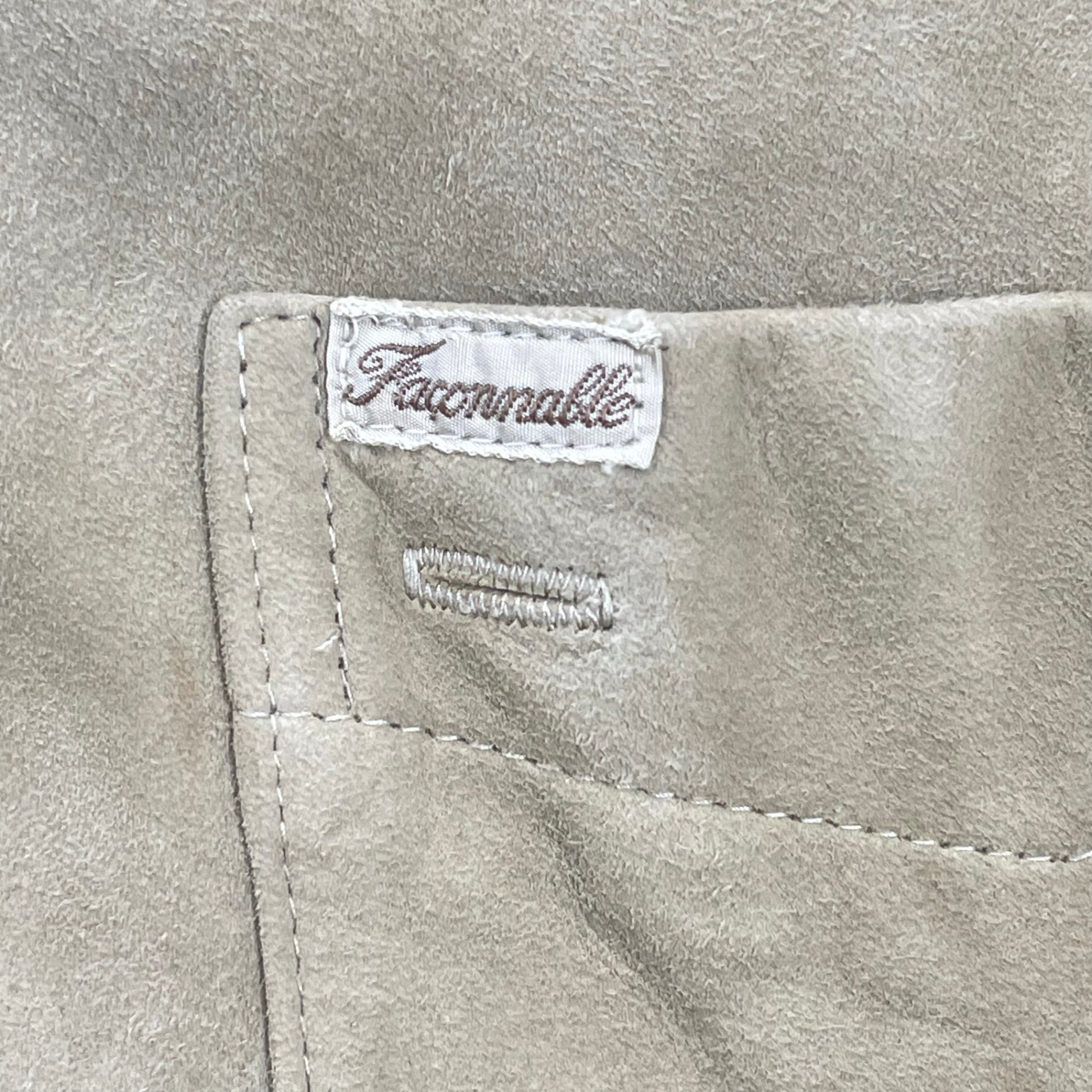 VINTAGE ヴィンテージ FACONNABLE / 古着 ゴートレザーシャツ ボタンダウン SIZE:L