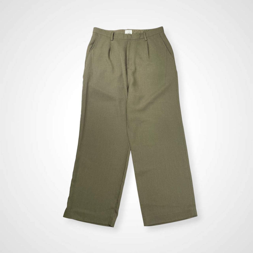 NUMBER NINE ナンバーナイン / PEツイルウエストコードワイドパンツ オリーブ 参考定価：12,000+tax SIZE:3