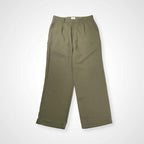 NUMBER NINE ナンバーナイン / PEツイルウエストコードワイドパンツ オリーブ 参考定価：12,000+tax SIZE:3
