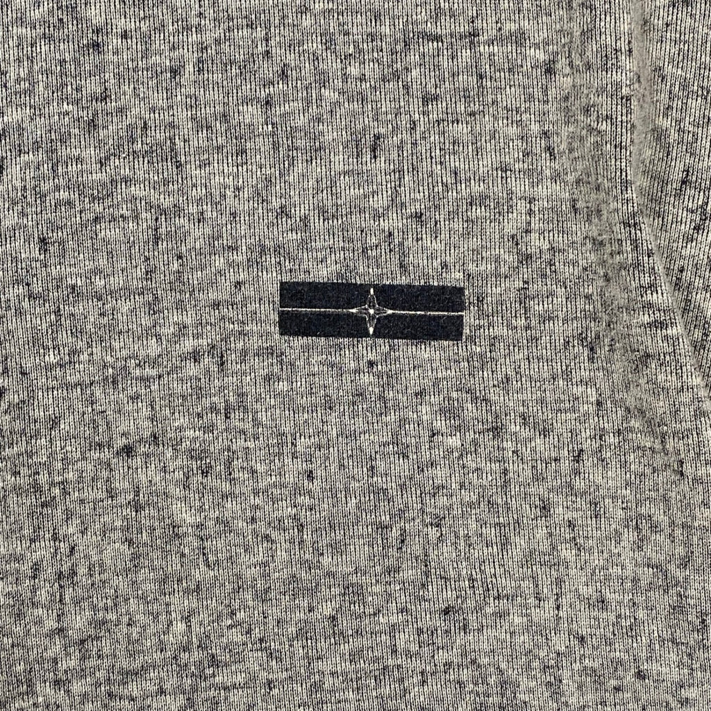 STONE ISLAND denims ストーンアイランド デニム / コットンリネンシームデザインTEE ロゴ グレー×ブラック SIZE:XL