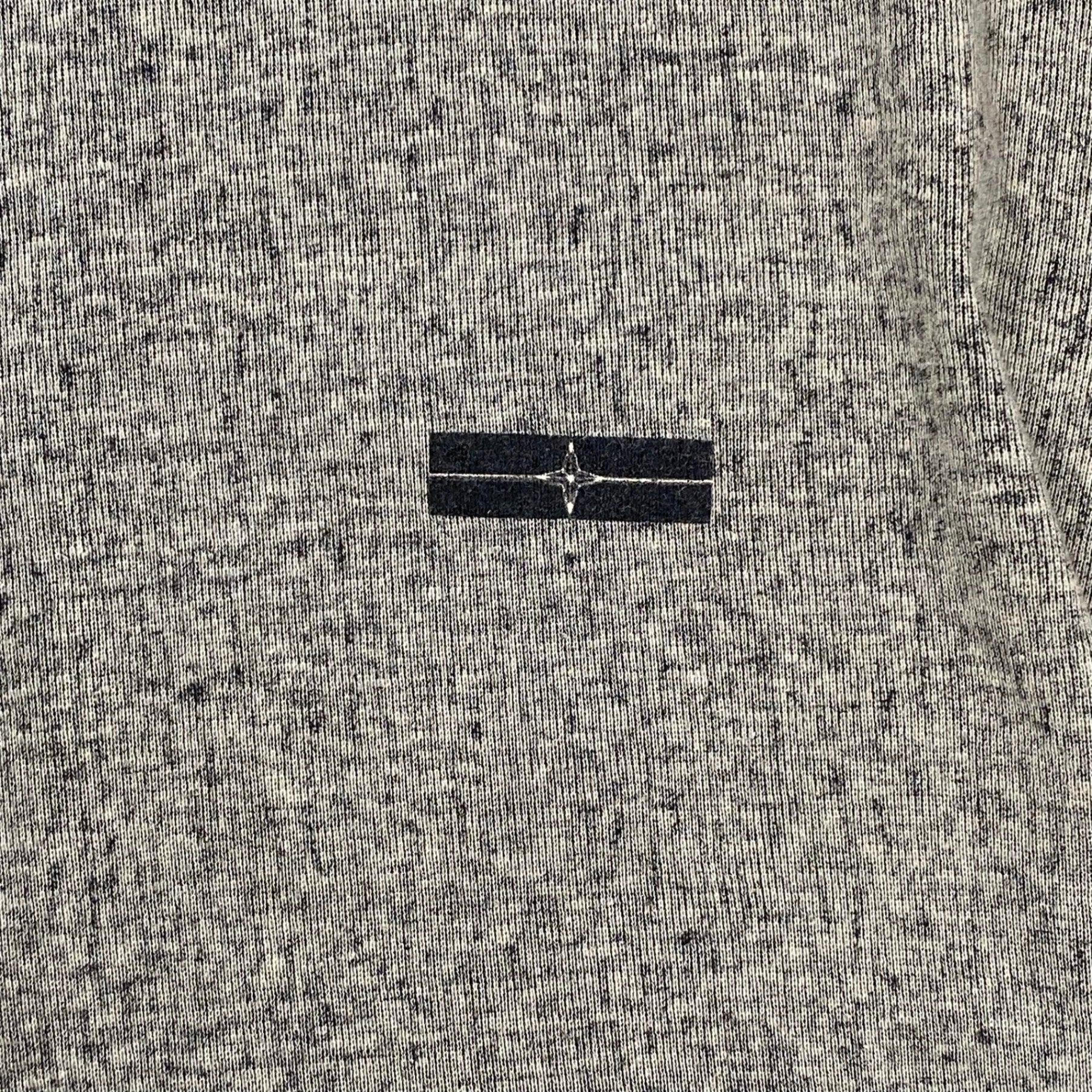 STONE ISLAND denims ストーンアイランド デニム / コットンリネンシームデザインTEE ロゴ グレー×ブラック SIZE:XL