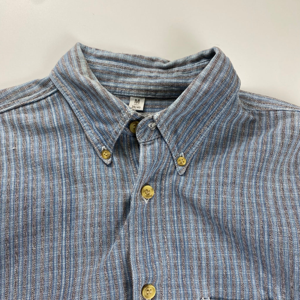 THE FLINTSTONES ザ フリントストーン / 原始家族BD シャツ チェック柄 ブルー SIZE：M