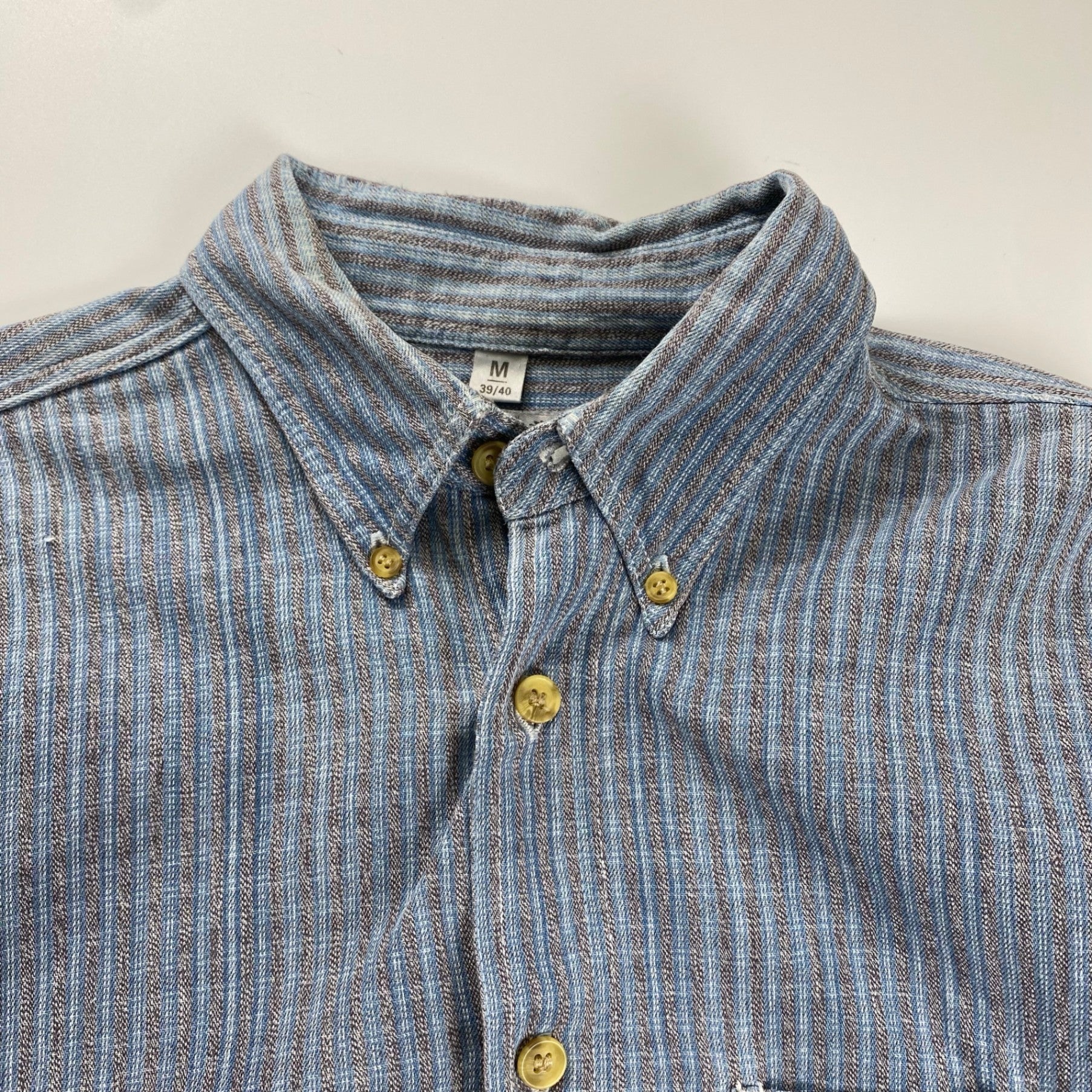 THE FLINTSTONES ザ フリントストーン / 原始家族BD シャツ チェック柄 ブルー SIZE：M