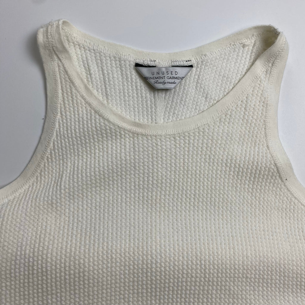 UNUSED アンユーズド / ワッフル タンクトップ ホワイト SIZE：1