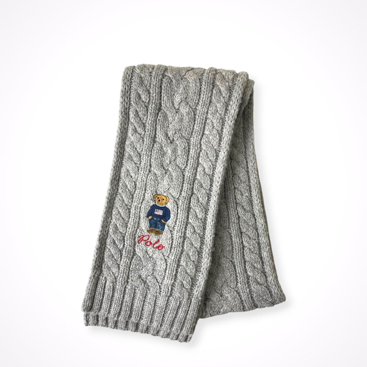 POLO RALPH LAUREN / ポロベアケーブルニットマフラー 参考定価：18,000程度