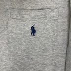 Polo by Ralph Lauren ポロバイラルフローレン / ヴィンテージ ポニー刺繍長袖Tシャツ グレー SIZE:XL
