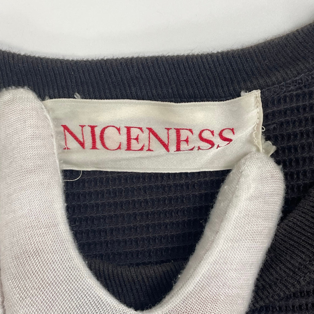 NICENESS / MORRIS ウーブンワッフルTシャツ SIZE:M