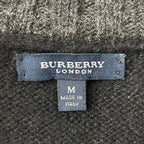 BURBERRY LONDON / シェットランドウール ハーフジップニット イタリア製 参考定価：64,000程度 SIZE:M