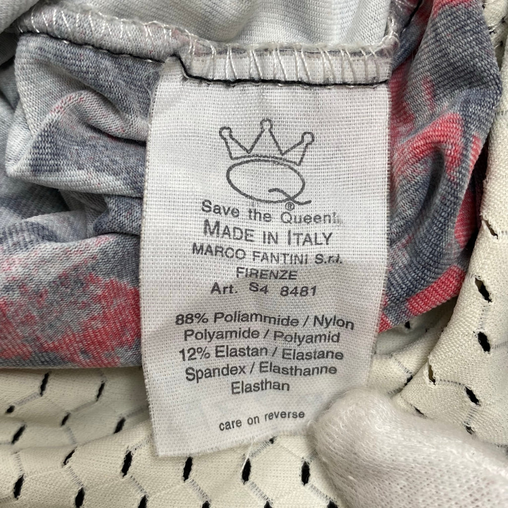 SAVE THE QUEEN セーブザクイーン / パワーネット カットソー 転写プリント 刺繍 イタリア製 SIZE：M