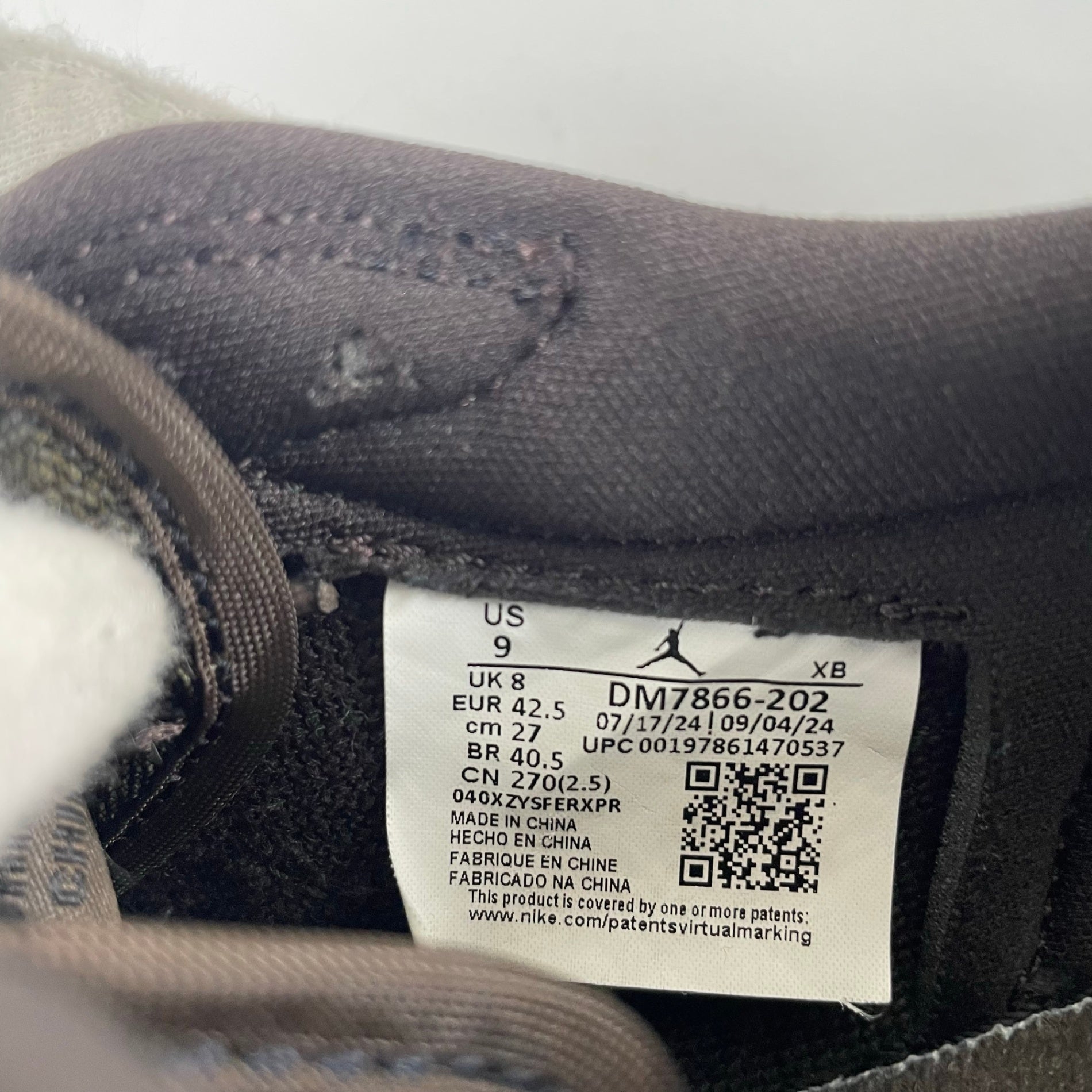 NIKE × Travis Scott / Air Jordan 1 Low OG SP "Velvet Brown and Dark Mocha" SIZE:27cm
