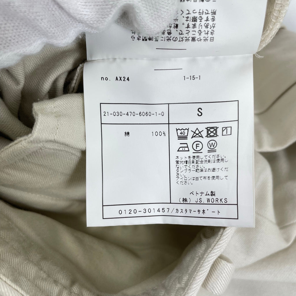 J.S HOMESTEAD ジャーナルスタンダード ホームステッド / 2タックチノパンツ 参考定価：15,000程度 SIZE:S