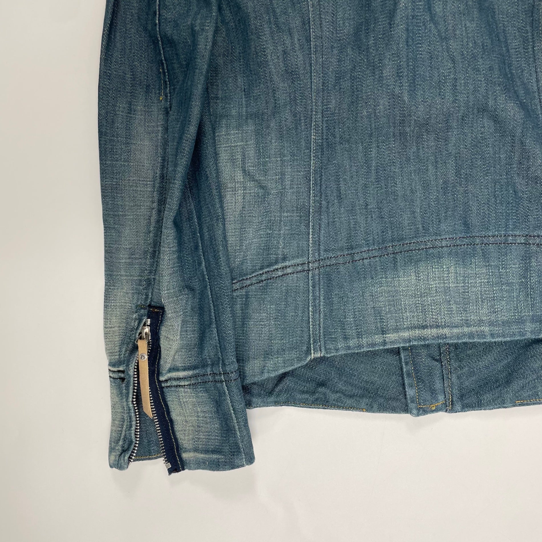 DIESEL ディーゼル / 00s ギミックジップデニムジャケット ライダース ベスト SIZE：S