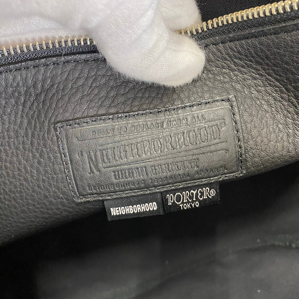 【未使用級】 NEIGHBORHOOD × PORTER / VOYAGER/L-TOTE ボヤージャー レザーバッグ バーキン型