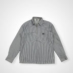 BEN DAVIS ベンデイビス / ハーフジップヒッコリーシャツジャケット 日本製 SIZE：M