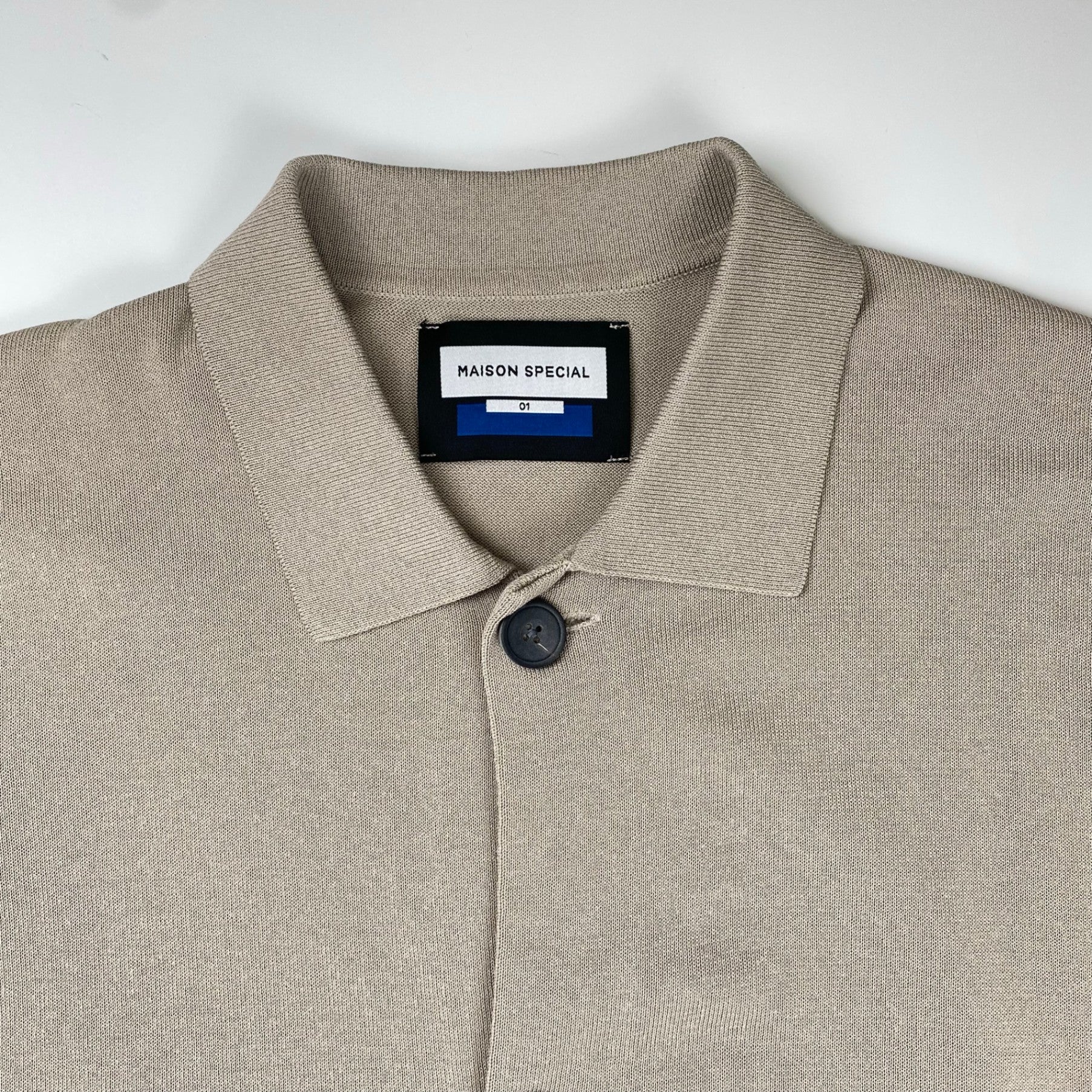 MAISON SPECIAL メゾンスペシャル / プライムオーバー ショートスリーブニットシャツ 参考定価：11,000+tax SIZE:1(L程度)