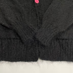 id × anytee / KID MOHAIR BLK SERIES キッドモヘヤカーディガン ブラック SIZE：M