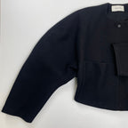 LEMAIRE ルメール / WRAP MELTON JACKET ラップジャケット ブラック 参考定価：150,000程度 SIZE:34