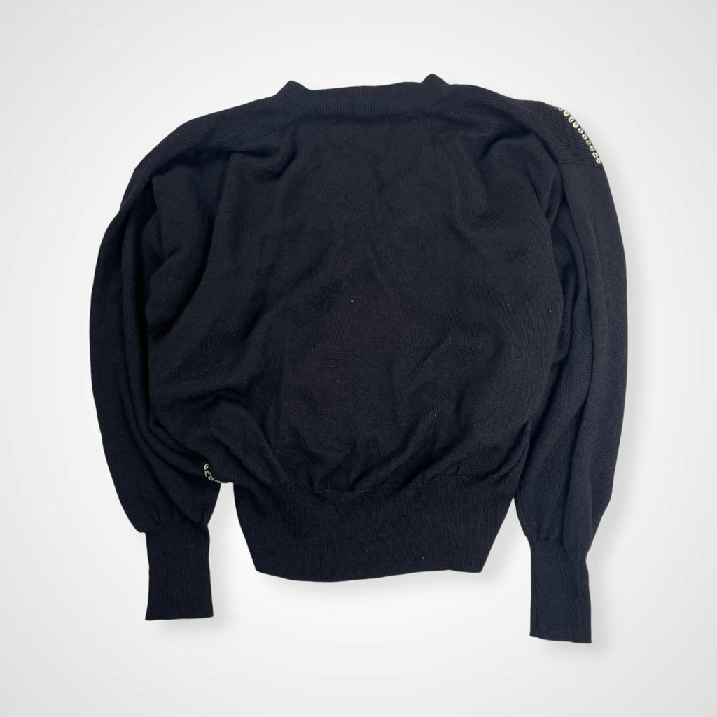 EURO VINTAGE ユーロヴィンテージ / シルクカシミヤMIX スパンコールカーデ イタリア製 SIZE：40