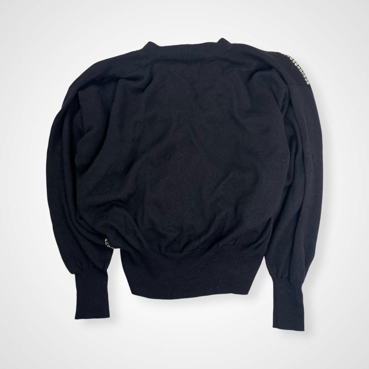 EURO VINTAGE ユーロヴィンテージ / シルクカシミヤMIX スパンコールカーデ イタリア製 SIZE：40