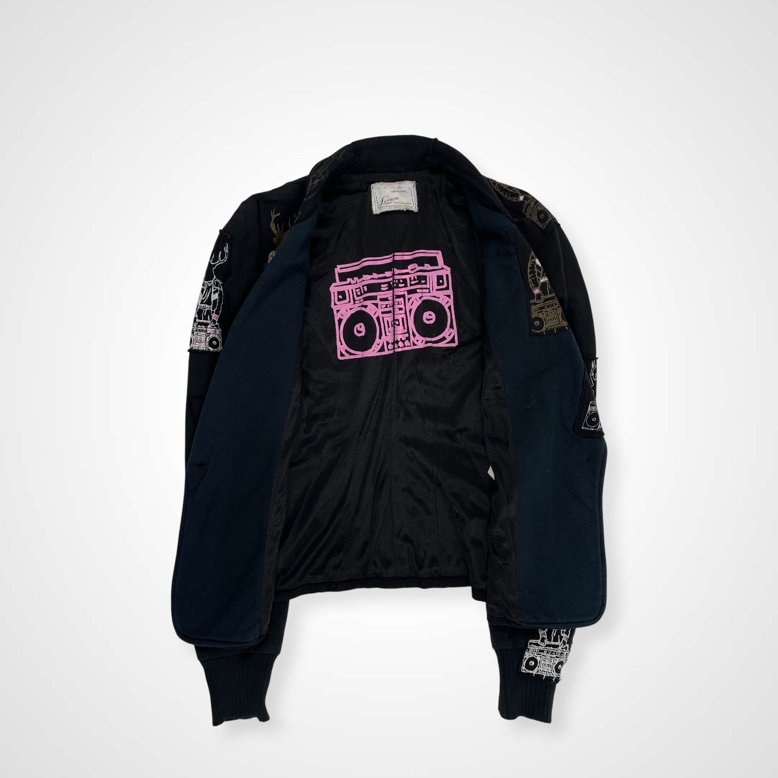 Livll.o リブルオー / 「ラジカセ」パッチワークジャケット MADE IN ITALY SIZE:XS-S程度