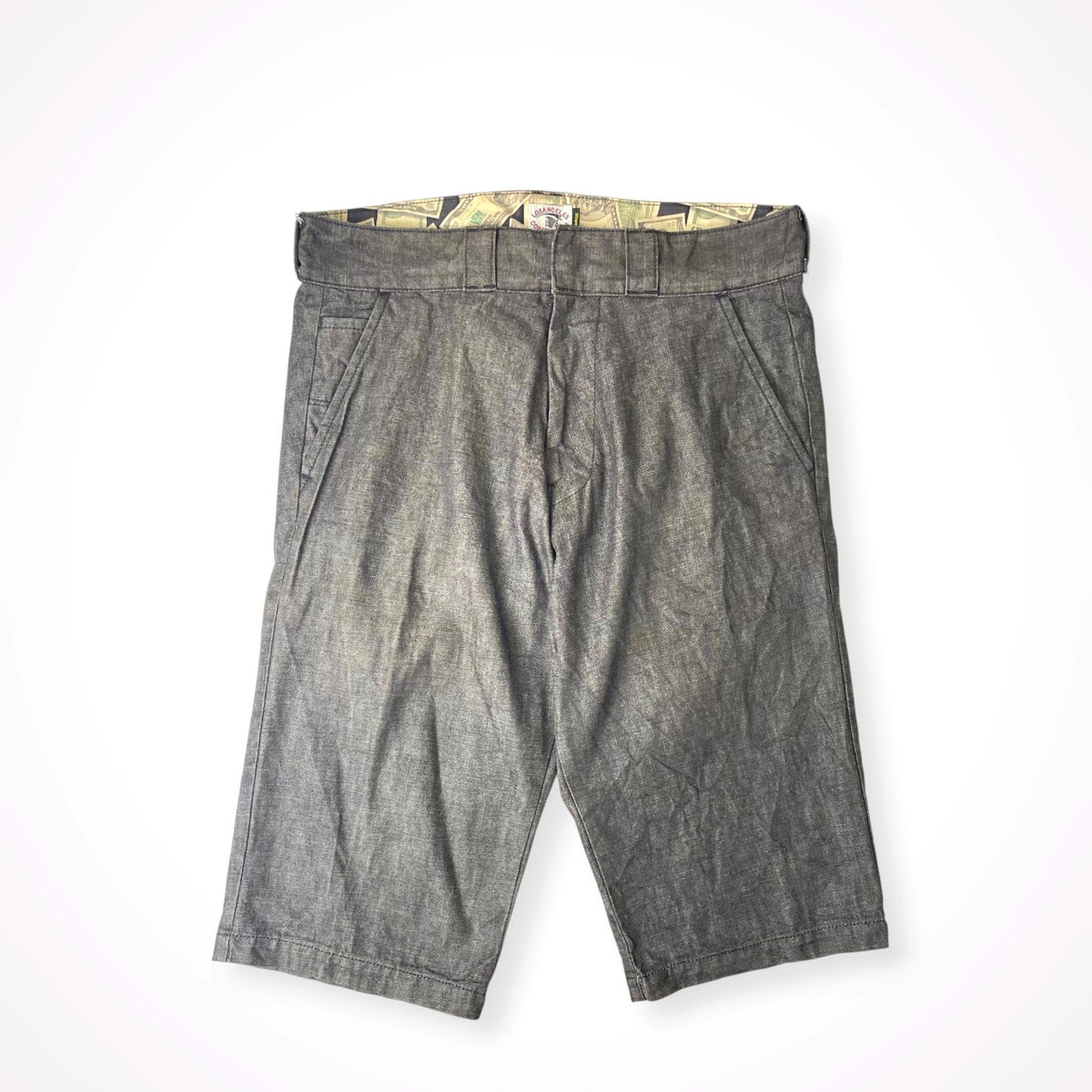 COREFIGHTER / マネー柄裏地 クロップドデニムパンツ 参考定価：18,000程度 SIZE:L