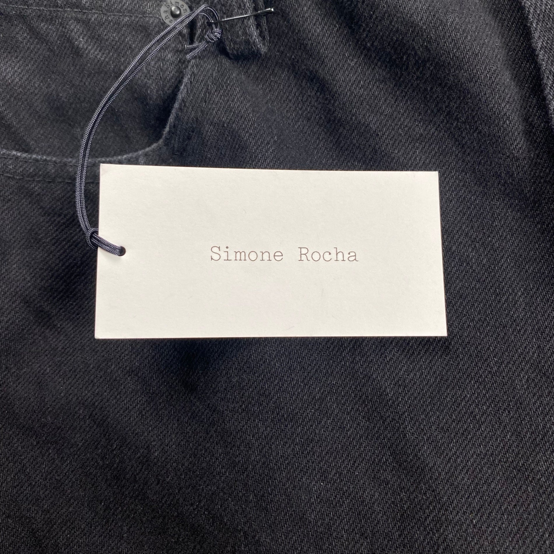 Simone Rocha シモーン ロシャ / Embellished Straight Workwear Denim ダブルニー デニム DOVER STREET取扱い 参考定価：110,000程度 SIZE：S