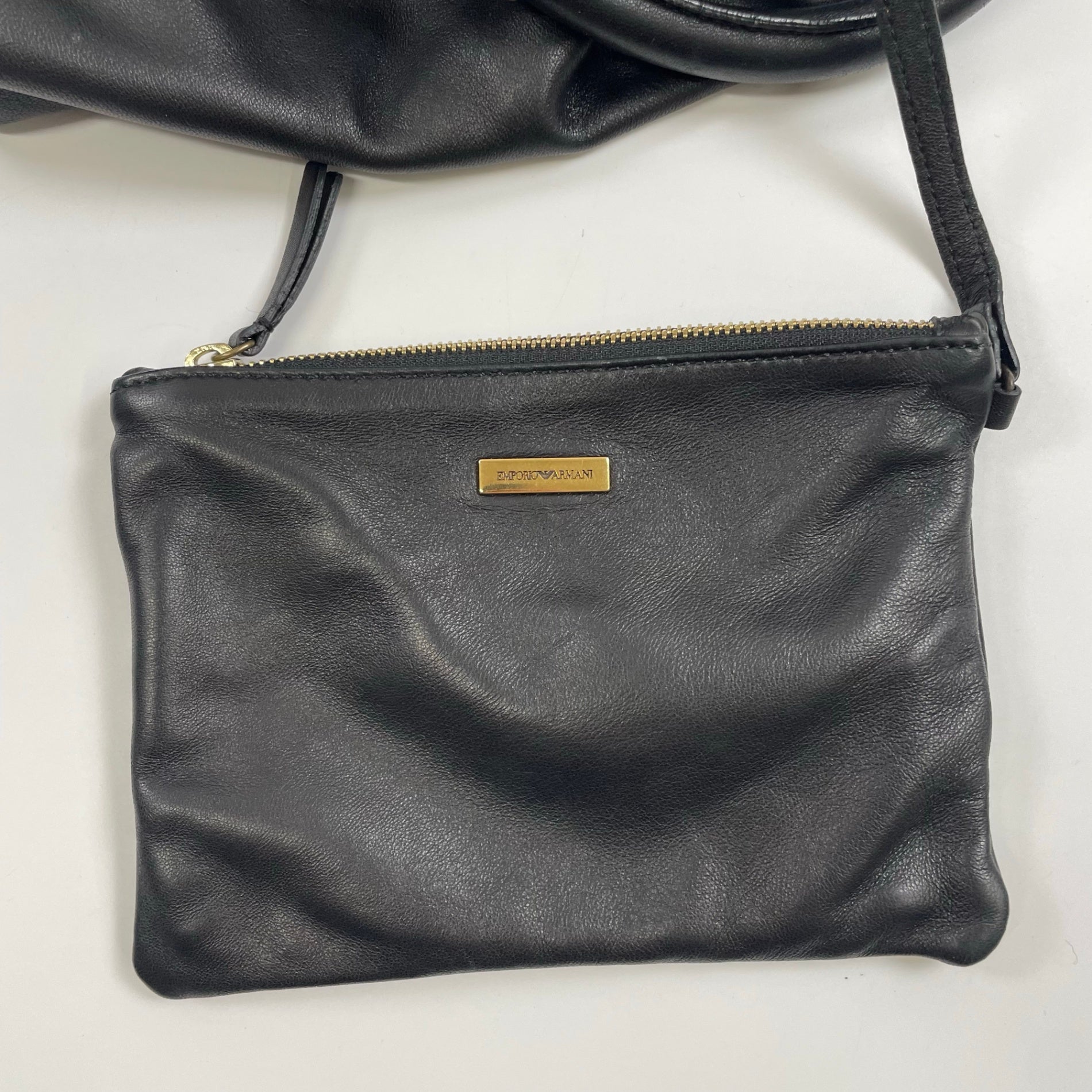 EMPORIO ARMANI / レザーボールハンドバッグ 参考定価：120,000程度