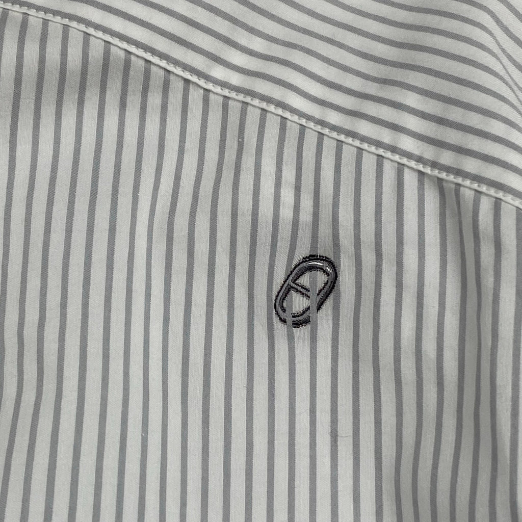 HERMES エルメス / シェーヌダンクル柄 ストライプ シャツ セリエボタン SIZE:40（L程度）