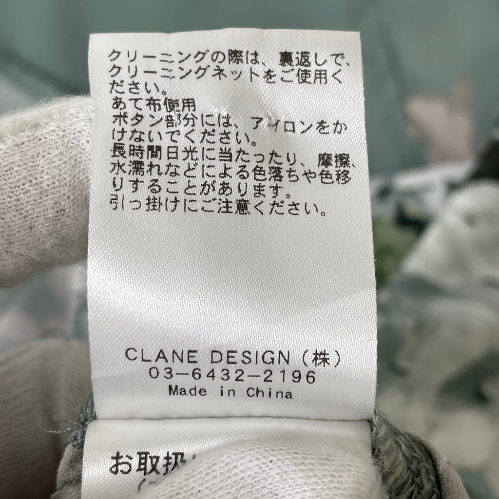 CLANE / PANEL FLOWER SHIRT 参考定価：24,000+tax SIZE:1