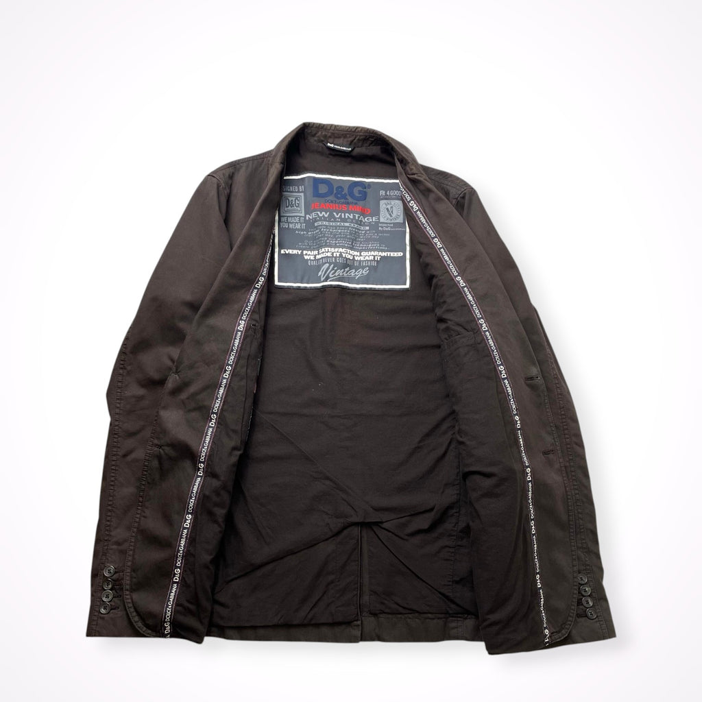 D&G DOLCE & GABBANA / アーカイブコットンジャケット 参考定価：100,000程度 SIZE:48