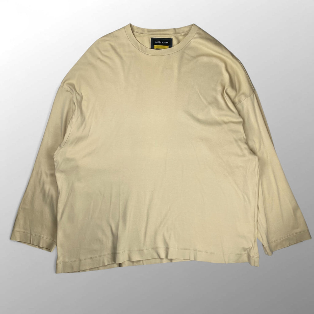 MAISON SPECIAL メゾンスぺシャル / LOTUSウルトラファインスムースプライムオーバーロングカットソー ベージュ SIZE:46(L程度)