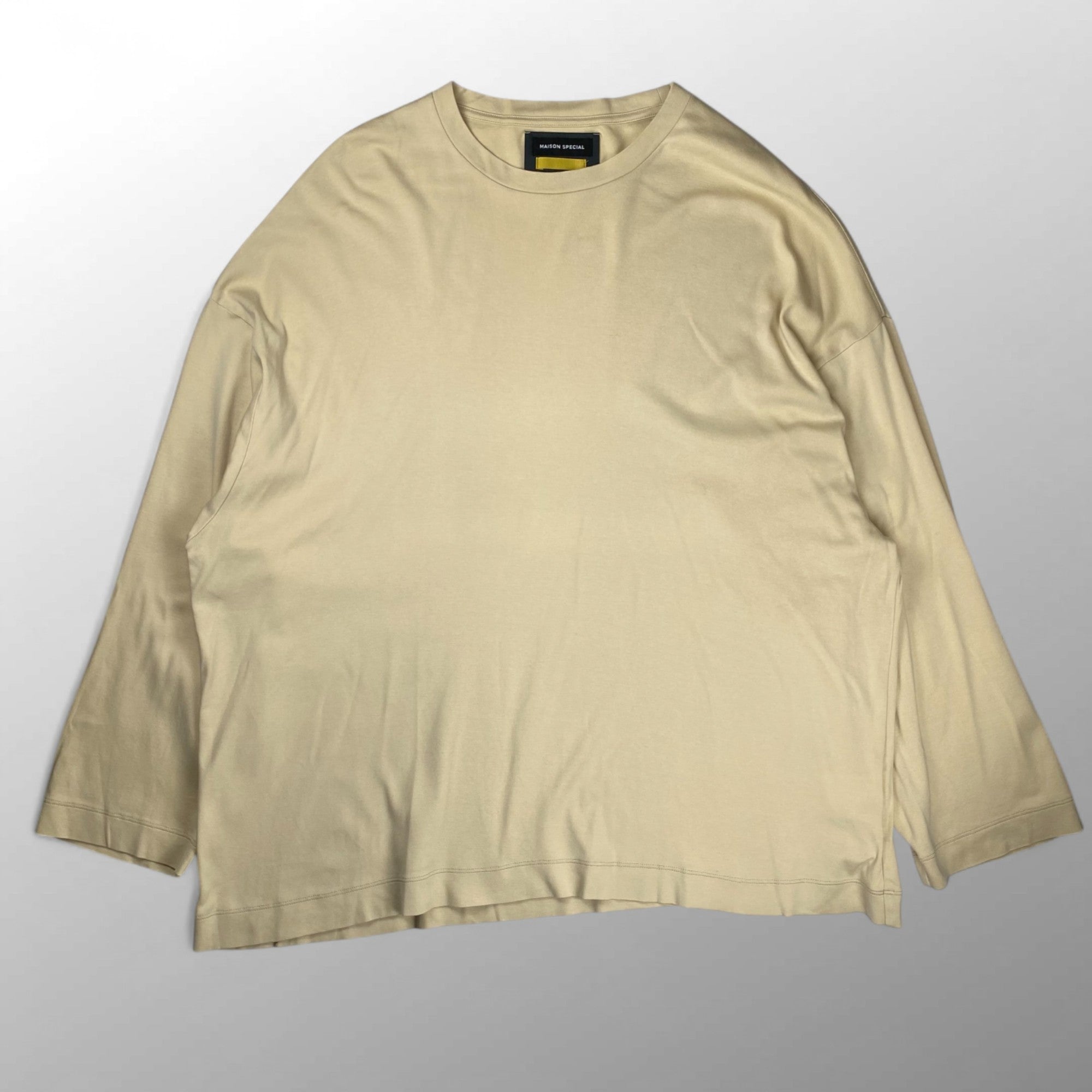 MAISON SPECIAL メゾンスぺシャル / LOTUSウルトラファインスムースプライムオーバーロングカットソー ベージュ SIZE:46(L程度)