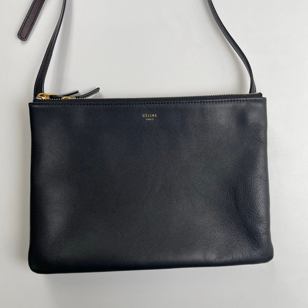 CELINE セリーヌ / トリオラージ ショルダーバッグ ブラック  フィービー期 参考定価：150,000+tax