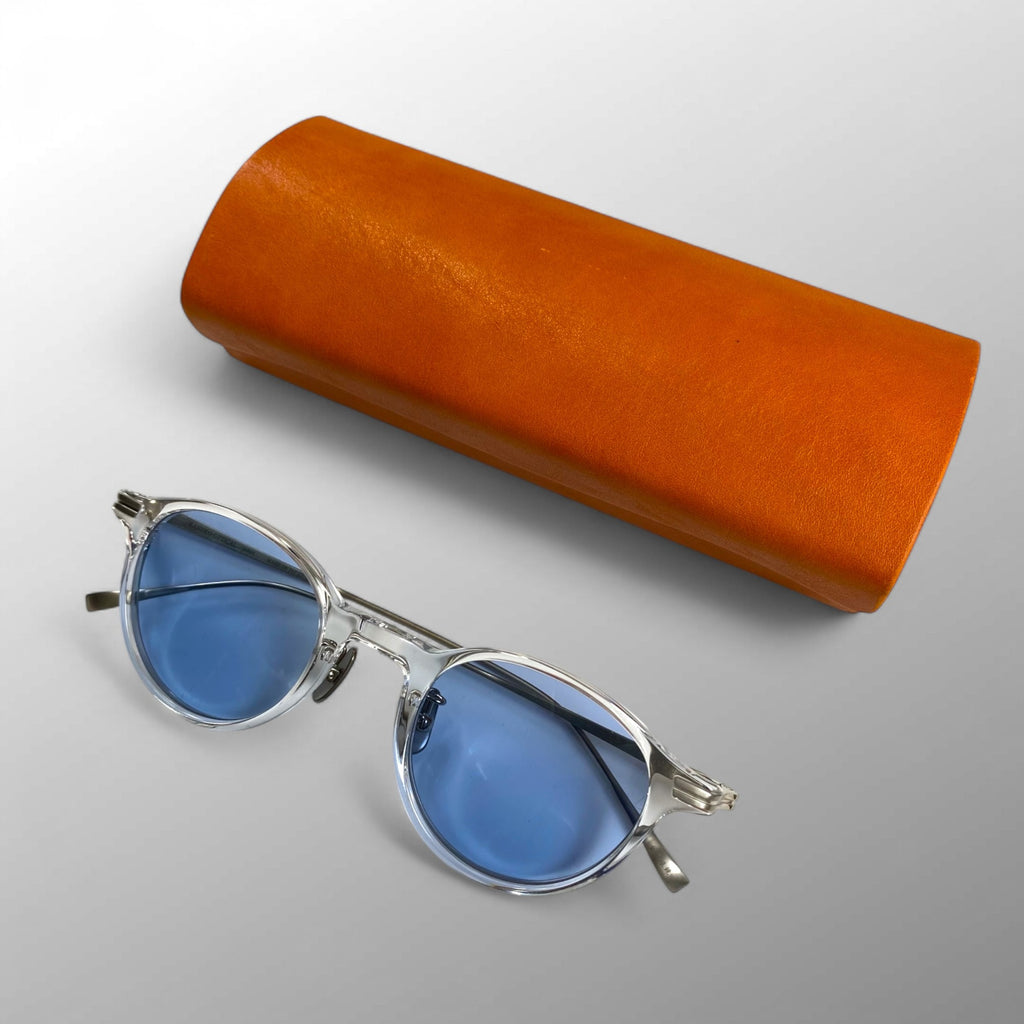 金子眼鏡 ジャパンシリーズ / クリアボストン サングラス 度なしライトブルーレンズ 参考定価：46,000+tax SIZE:47□23-145