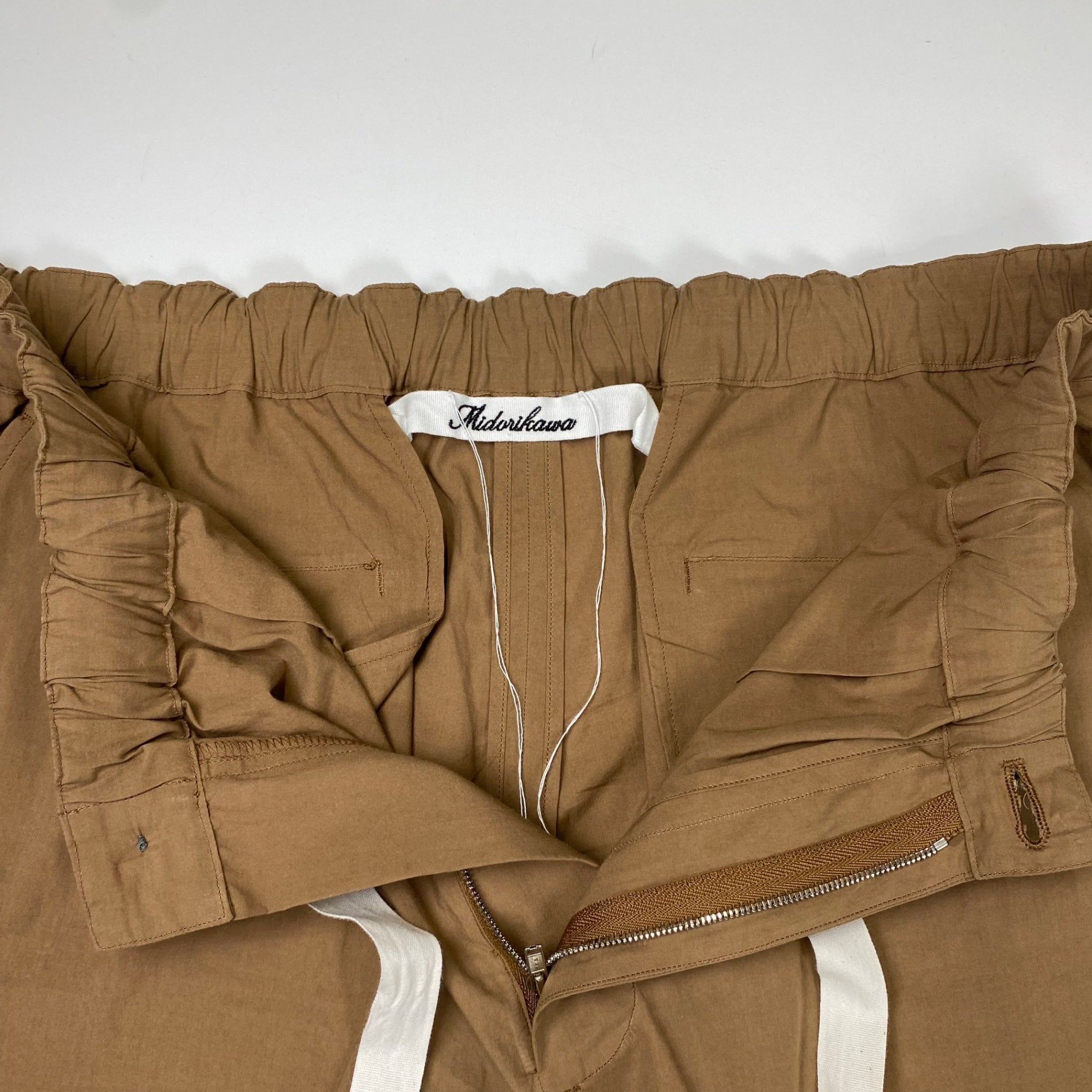 Midorikawa ミドリカワ / APRON EASY PANTS イージーパンツ 25SS ベージュブラウン 参考定価：66,000+tax