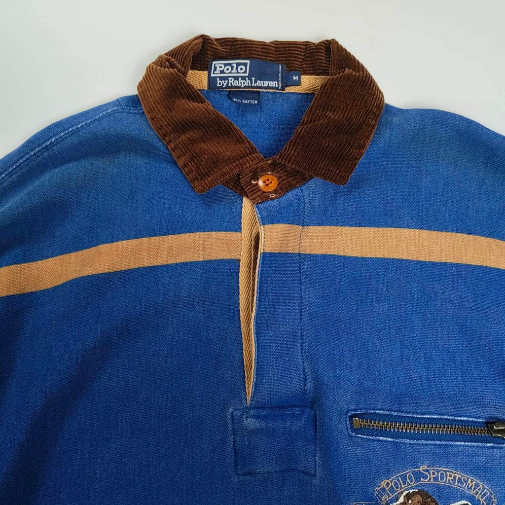 Polo by Rlaph Lauren ポロ バイ ラルフローレン / 90s ドッグ刺繍 POLO SPORTSMAN ラガーシャツ SIZE：M
