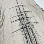 ISABEL DE PEDRO / セーリングシッププリント フーディーカットソー 参考定価：35,000程度 SIZE:16