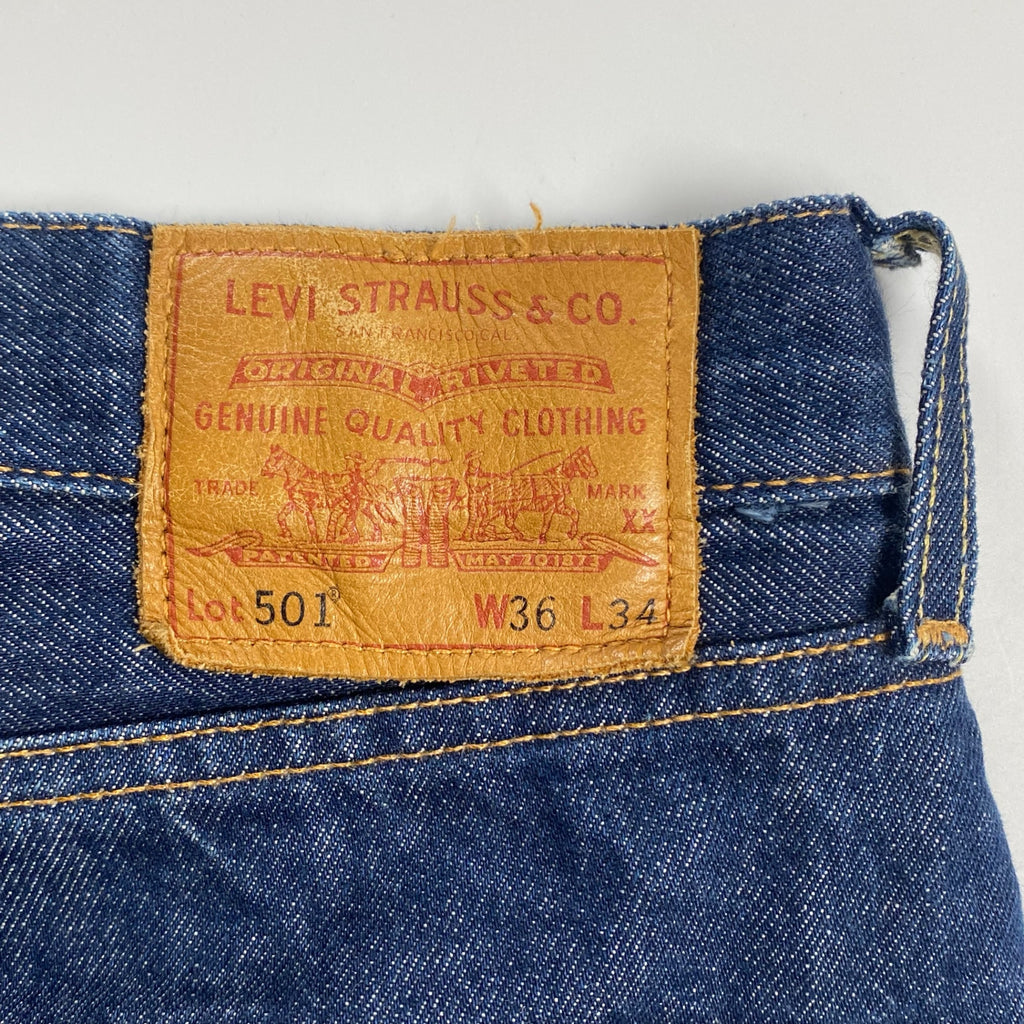 Levi's リーバイス / 501デニムパンツ コーンデニムホワイトオーク 濃紺 USA製 参考定価：23,000程度 SIZE：W36 L34