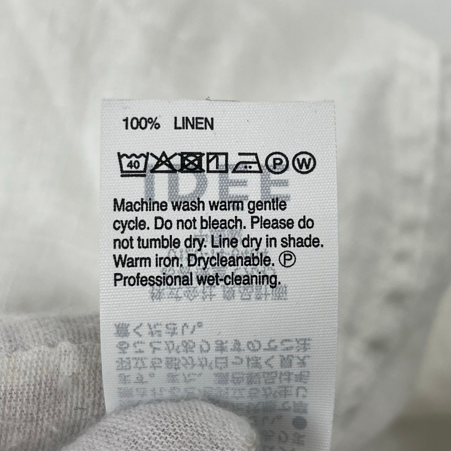 POOL by IDEE / リネンギャザーワンピース 未使用品 参考定価：12,000+tax SIZE：FREE