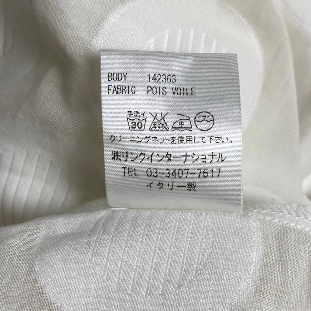 lculson ラクルソン / サークルジャガードシャツ ホワイト MADE IN ITALY SIZE：44